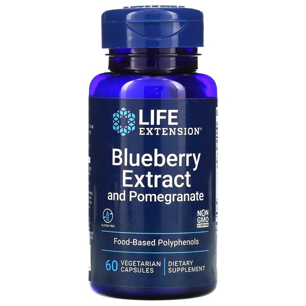 Life Extension Blueberry Extract and Pomegranate, 60 Vegetarian