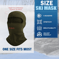 thumbnail image 2 of ASTRAEA 2-Pack Winter Warm Balaclava, Windproof Thermal Fleece Full Face Mask & Neck Cover, Ski Motorcycle Cycling Helmet Liner for Men Women, Green, 2 of 10