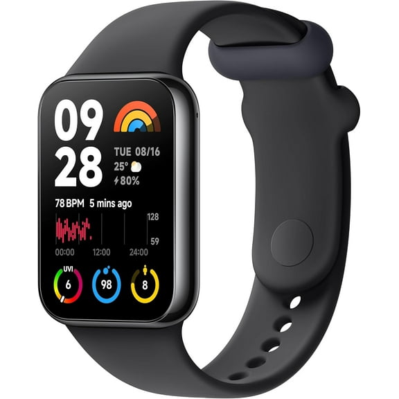 Smart Band 8 Pro Fitness Tracker, 1.74" AMOLED Display, Up to 20 Days Battery, 5ATM, Sleep and Heart Rate Monitoring, 150 Training Modes, Pedometer, Black