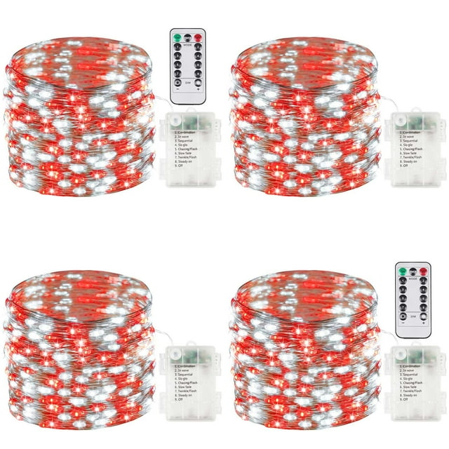 Luces de Hadas con Cadena Albelt 4 Paquetes 10m 100 LED a Batería