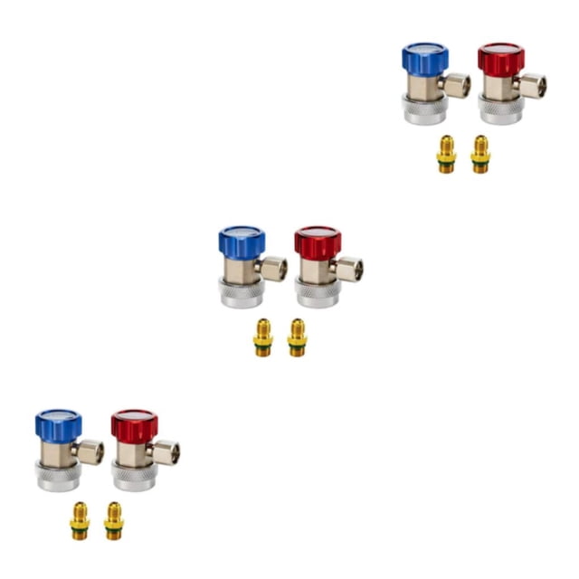 Transemion 2x Completely Airtight Seal Quick Coupler Adapter Adjustable And Durable Long Service Life Metal Easy To Operate 3Set