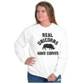 thumbnail image 4 of Real Unicorns Have Curves Rhinoceros Women Crewneck Sweatshirt Brisco Brands L, 4 of 6