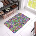 thumbnail image 3 of MKHERT Cheerful Seamless Colorful Hearts by Patchwork Style Doormat Rug Home Decor Floor Mat Bath Mat 23.6x15.7 inch, 3 of 3