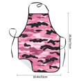 thumbnail image 2 of Anti-Fouling Belt Pocket Elasticated Apron - Non-Slippery Non-Fading Non-Shrinking Non-Crinkly Water-Repellent Texture Military Camouflage Pattern Abstract Pink_2, 2 of 8