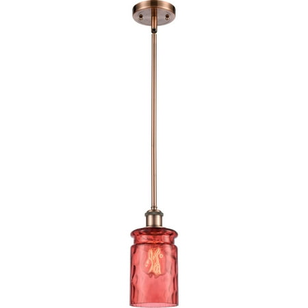 

Antique Copper Tone Pendants 5 Wide Steel/Cast Brass/Glass Medium Base LED 1 Light Fixture