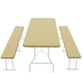 thumbnail image 2 of Nsxcdh Picnic Table Bench Cover 3 Piece Elastic Fitted Waterproof Wipe Clean Durable Camping Backyard Party Park Setup,Stay Tight,Outdoor, 2 of 7