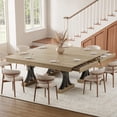 thumbnail image 1 of 71-Inch Dining Table for 6-8 People,Wooden Kitchen Table with 2 Drawers,Rectangular Farmhouse Dinner Table with Double Pedestal for Kitchen Living Room, 1 of 8