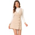 thumbnail image 1 of Día de San Patricio Mini Vestido De Pana Para Mujer Con Cuello En V Y Estilo Vintage Con Pechera Beige M, 1 of 6
