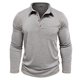 thumbnail image 5 of Blusa y camisa de manga larga con cuello vuelto para hombre, color liso, informal, de moda, para negocios, con botones y solapa, de poliéster., 5 of 9