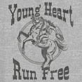 thumbnail image 2 of Junior's Lost Gods Young Heart Run Free  Graphic Tee Heather Gray 3X, 2 of 4