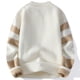 thumbnail image 3 of Sweaters men 2024 winter korean style mens warm sweater mens fashion sweaters Splicing color patterns Men's wool pullovers male, 3 of 4