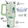 thumbnail image 3 of Cactus 40 Oz Tumbler with Handle Lid and Straw, Stainless Steel Double Walled Vacuum Insulated Cup, Cute Anniversary Wedding Birthday Gifts Tumbler for Women Men Friends Outdoor Indoor, 3 of 7