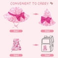 thumbnail image 3 of Zando UPF 50+ UV Sun Protection Bowknot Wide Brim Baby Sun Hat Adjustable Chin Strap Outdoor Girls Toddlers Cap Pink Flower M, 3 of 7