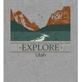 thumbnail image 2 of Adventure Society Explore Utah Adult Heather Gray Long Sleeve Hoodie-Medium, 2 of 2