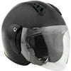 FUEL, SH-WS0016, Open-Face Helmet With Shield, Matte Black, Large