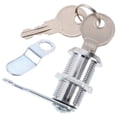 thumbnail image 3 of Pyramidti Cam Lock Cabinet Locks Lock Deadbolt Cylinder Lock for Storage Unit Key Drawer Lock Silver 4.8X3.8cm, 3 of 8
