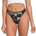 thumbnail image 1 of Fotbe Vintage Dog Illustration Tanga Sin Costuras para Mujer con Estampado – Panties Invisibles, Transpirables y Cómodos para Uso Diario-3X-Large, 1 of 6