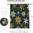 thumbnail image 3 of Christmas Shower Curtain Winter Snowflake Shower Curtains for Bathroom Green Buffalo Plaid Bathroom Decor Washable Durable Fabric Shower Curtains 72x72 inch, 3 of 6
