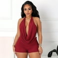 thumbnail image 2 of Outfits for Women Clubwear Stretchy Backless See Through 2 Piece Outfits for Women Going Out Red L, 2 of 6