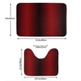 thumbnail image 3 of Xecao Red Geometric 2-Piece Vintage Seamless Anti-Skid Mat Set, featuring a stylish pattern for a safe and elegant toilet rug experience, 3 of 6
