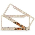 thumbnail image 2 of Wildlife Flower & Butterfly License Plate Frames 2 Pieces French Country Car Tags Frames Holder for Women Men Auto Decoration Hardware 2 Round Holes Quality Aluminum Metal License Plate Frame, 2 of 6