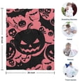 thumbnail image 4 of Halloween Pink Spooky Pumpkins and Bats Blanket,Comfortable Soft Flannel Throw Blanket,All Season,Warm Lightweight Blankets for Sofa Bed Couch Living Room Chair,30"x40", 4 of 4