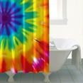 thumbnail image 4 of Rainbow Tie Dye Mandala Pattern Shower Curtain 72"x72" ,Bathroom Decorative Shower Curtains Set with 12 Hooks,Modern Waterproof Washable Shower Curtain, 4 of 6
