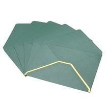 Uxcell B6 Luxury V Flap Gold Border Invitation Wedding Envelopes, Green 20 Pack