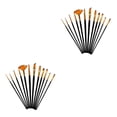 thumbnail image 1 of Paquete de 12 pinceles de pintura Injueey Negro, 1 of 6