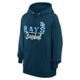 thumbnail image 2 of Women's G-III 4Her by Carl Banks  Navy Tampa Bay Rays Team Fleece Pullover Hoodie, 2 of 3