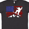 thumbnail image 4 of Inktastic Snowboarding US Flag T-Shirt, 4 of 5