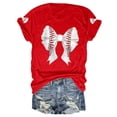 thumbnail image 4 of Tittly T Shirts for Women Graphic Tees Baseball Shirt Women Baseball Mom Tank Tops Graphic Tee Cute Workout T Shirts Casual Summer Sleeveless Vest Tshirts Shirts Spring Tops for Women Red XXL, 4 of 4