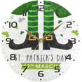 thumbnail image 5 of SKYSONIC St. Patrick's Day Wall Clock 10 Inch Silent Non Ticking Round Clock Oil Painting Clock Easy to Read Clock for Living Room Bedroom Bathroom Home Decor, 5 of 7