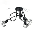 thumbnail image 1 of Lámpara De Techo, Lámpara De Araña De Hierro Hueco, Soporte Para Lámpara Colgante De 3 Cabezales, Fácil De Instalar Para Dormitorio, Oficina, Comedor, 1 of 7