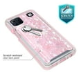 thumbnail image 3 of LG K92 5G Case, Rosebono Graphic Design Shockproof Impact Resistant Protective Full-Body Rugged Clear Hybrid Bumper Case For LG K92 5G (Pink Shell), 3 of 5