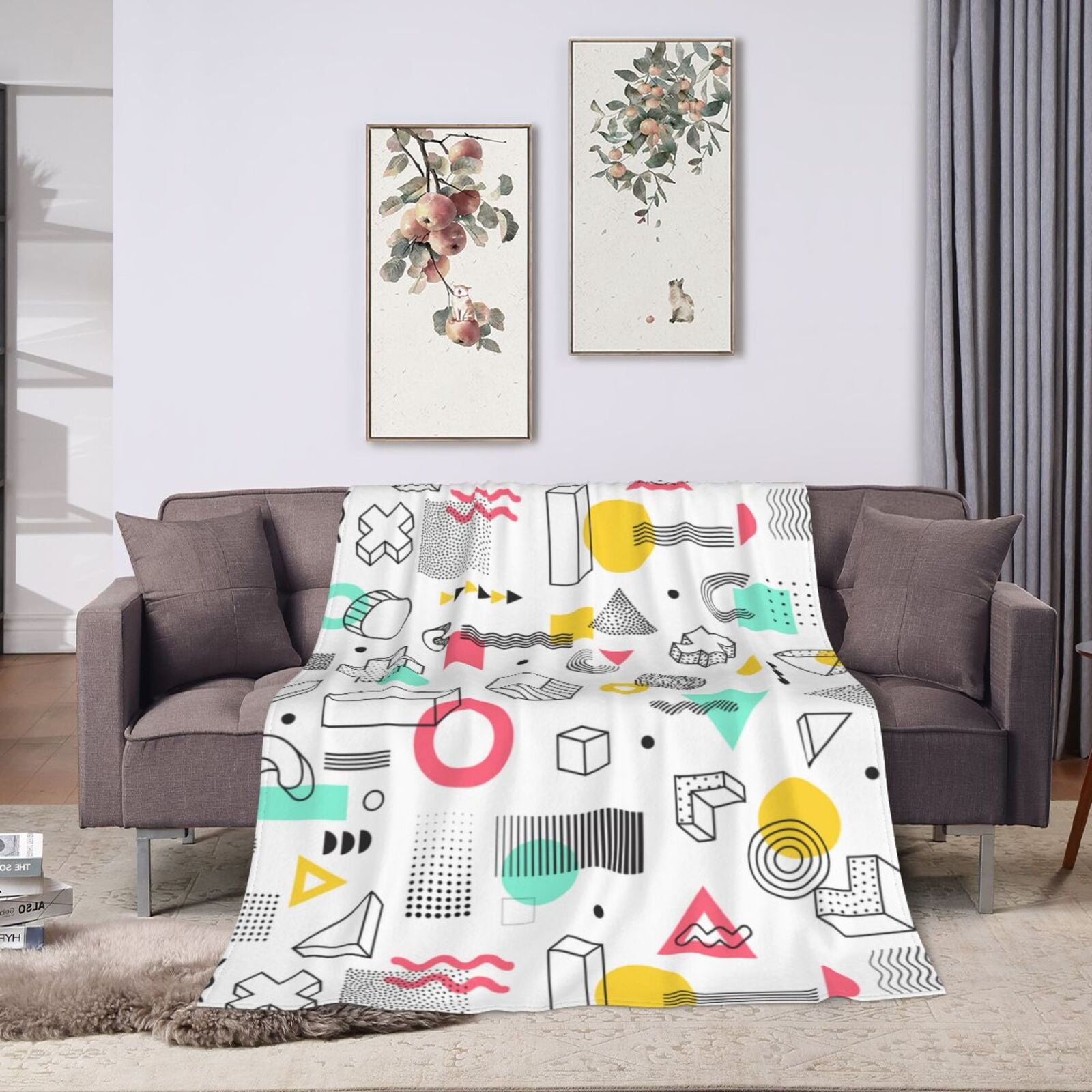 Graffiti Pattern Print Blanket