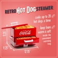 thumbnail image 5 of Nostalgia CKHDS206CR Large Coca-Cola Hot Dog Steamer, Red, 5 of 7