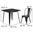 thumbnail image 4 of Bowery Hill 5 Piece Square Metal Dining Set in Black, 4 of 8