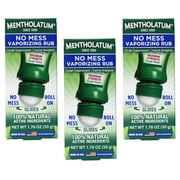 Mentholatum No Mess Roll On Vaporizing Rub, 1.76 oz (3 Pack)