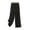 Black, variant on Womens Pajamas Pants Soft Knit Star Print Ruffle Elastic Waist Wide Leg Loose Sleepwear
