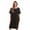 Solid Black, variant on Short Sleeve Nightgown / Night Shirts Sleep Dress for Women (Tie Dye Blue Swirl, 5X)