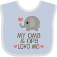 thumbnail image 3 of Inktastic Oma and Opa Love Me Boys or Girls Baby Bib, 3 of 4