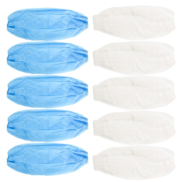 Waterproof Arm Sleeves for Protection Made from Non Woven Fabric Blue One Time Use Fits All Adults 20 Pieces