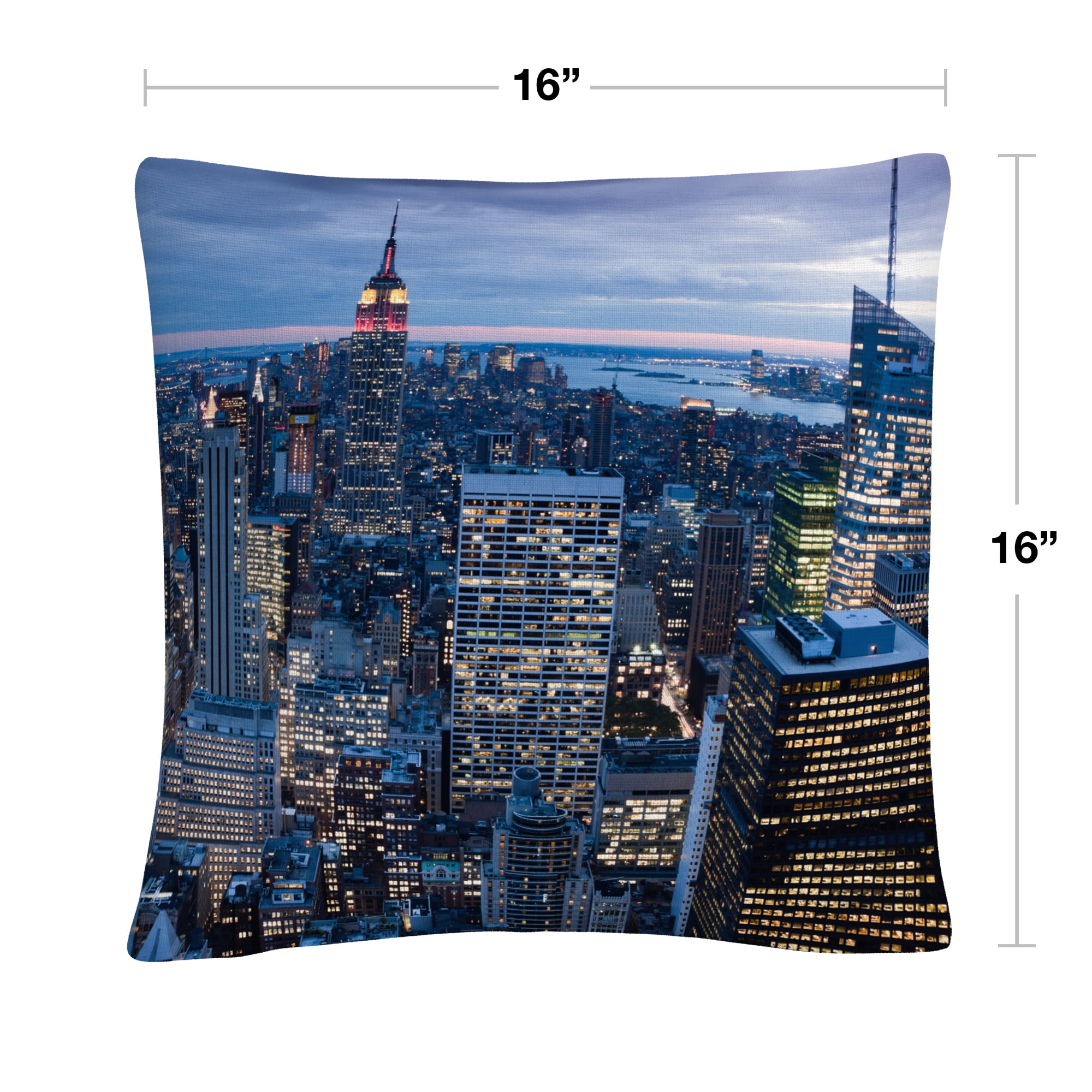 Yakov Agani 'New York City, Ny' 16 X 16 Decorative Throw Pillow