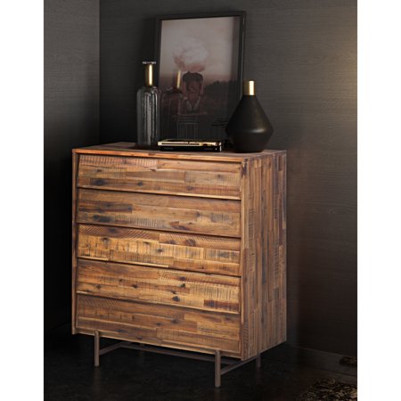 Tov Furniture Bushwick Wooden 5 Drawer Chest Walmart Com