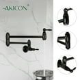 thumbnail image 2 of Akicon Pot Filler Kitchen Faucet Wall-Mounted - Matte Black, 2 of 5