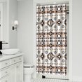 thumbnail image 2 of Tribal Boho Aesthetic Shower Curtain 36x72 Inches Quick-Dry Polyester Curtain with Plastic Hooks Rustic Vintage Style, 2 of 5