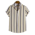 thumbnail image 2 of BOBOGOJP Chemise Classique à Manches Courtes Sans Plis pour Hommes, Jaune P, 2 of 5