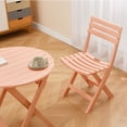 thumbnail image 2 of TAO ONE Plastic Folding Bistro Set – 3 Piece Portable Indoor Outdoor Table and Chairs for Patio, Balcony, Garden, and Poolside (Pink), 2 of 9