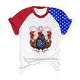 thumbnail image 5 of YDLCAFD T-Shirt Imprimé à Manches Courtes Col Rond pour Femmes Printemps Été, 5 of 5